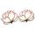 Náušnice dřevěné malované - lotos