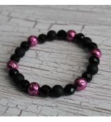 Náramek Onyx - Onyx - Láva pink