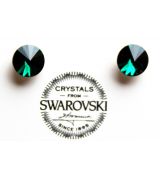 Náušnice RIVOLI puzety 6mm - Emerald