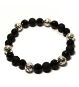 Náramek Onyx - Onyx - Láva silver