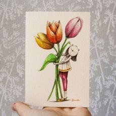 Blahopřání H - tulipány