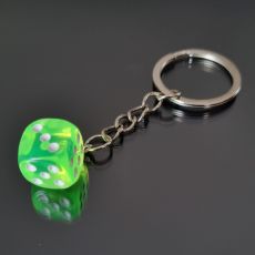 Klíčenka hrací kostka - světle zelená
