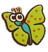 Brož dřevěná - motýl
