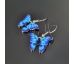 Náušnice barevné přívěškové - motýl color modrý