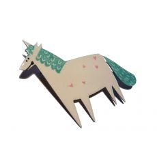 Brož smaltovaná - jednorožec