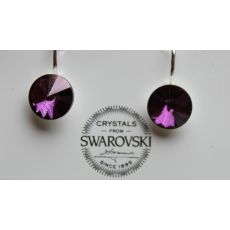 Náušnice RIVOLI klapky 8mm - Amethyst