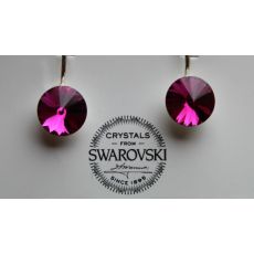 Náušnice RIVOLI klapky 8mm - Fuchsia