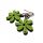 Náušnice dřevěné - kytičky malé zelené