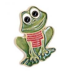 Keramická magnetka - žabka námořník