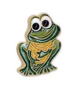 Keramická magnetka - žabka žlutá