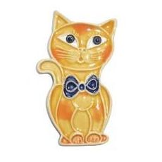 Keramická magnetka - kočička rezavá