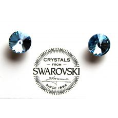 Náušnice RIVOLI puzety 6mm - Aquamarine