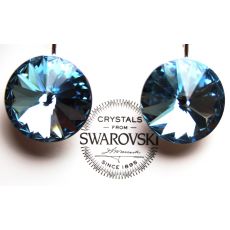 Náušnice RIVOLI klapky 14mm - Aquamarine
