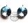 Náušnice RIVOLI klapky 14mm - Aquamarine