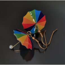 Náušnice deštníky GOLD