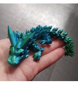 3D drak STŘEDNÍ smaragdový