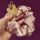 Saténová scrunchie gumička - starorůžová
