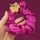 Saténová scrunchie gumička - fuksiová