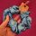 Saténová scrunchie gumička - petrolejová