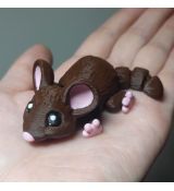3D Myška hnědá