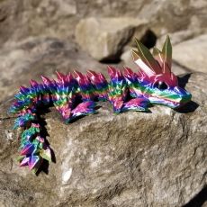 3D drak STŘEDNÍ rainbow
