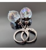 Náušnice KŘIŠŤÁL AQUA AURA 10mm