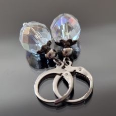Náušnice KŘIŠŤÁL AQUA AURA 10mm