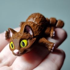 3D Kočka hnědá MINI