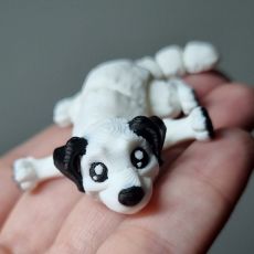 3D Pes bílý MINI