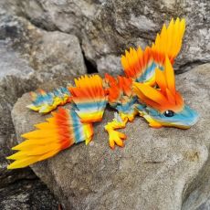 3D drak OKŘÍDLENÝ sunset