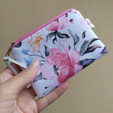 Látková taštička 12x9cm z kočárkoviny - růže