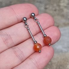 Náušnice KARNEOL 6mm