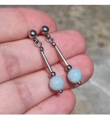 Náušnice LARIMAR 6mm
