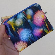 Látková taštička 12x9cm z kočárkoviny - pampelišky