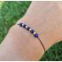 Náramek LAPIS LAZULI šňůrkový 4mm GOLD