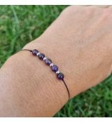 Náramek AMETYST šňůrkový 4mm