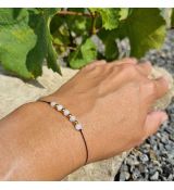 Náramek MĚSÍČNÍ KÁMEN šňůrkový 4mm GOLD