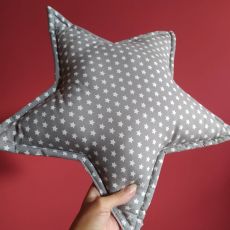 Polštářek hvězda - šedý