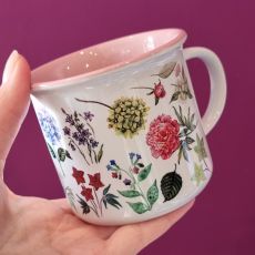 Hrneček keramický - rozkvetlá zahrada