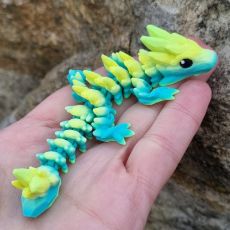 3D drak MALÝ zelenotyrkysový