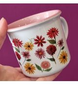 Hrneček keramický - podzimní květy