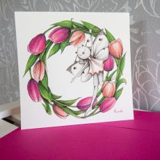 Blahopřání H velké - tulipány