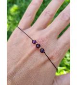 Náramek AMETYST II šňůrkový 4mm GOLD