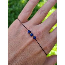 Náramek LAPIS LAZULI II šňůrkový 4mm GOLD