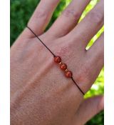 Náramek JASPIS ČERVENÝ šňůrkový 4mm