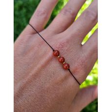 Náramek JASPIS ČERVENÝ šňůrkový 4mm