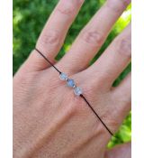 Náramek AKVAMARÍN II šňůrkový 4mm