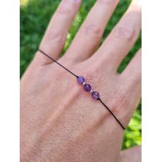 Náramek AMETYST F II šňůrkový 4mm