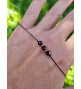 Náramek TURMALÍN šňůrkový 4mm GOLD