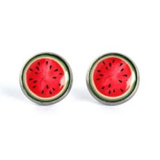 Náušnice nerez pecky - meloun